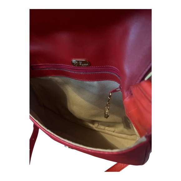 Vintage Gucci Red Leather Micro GG Shoulder Bag - Picture 8 of 11